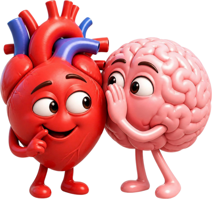 Heart and brain characters